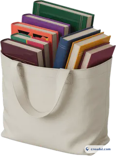 Canvas book tote