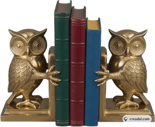 Brass Owl Bookends