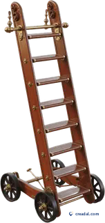 Wooden Library Ladder