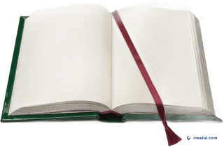 Open book with bookmark
