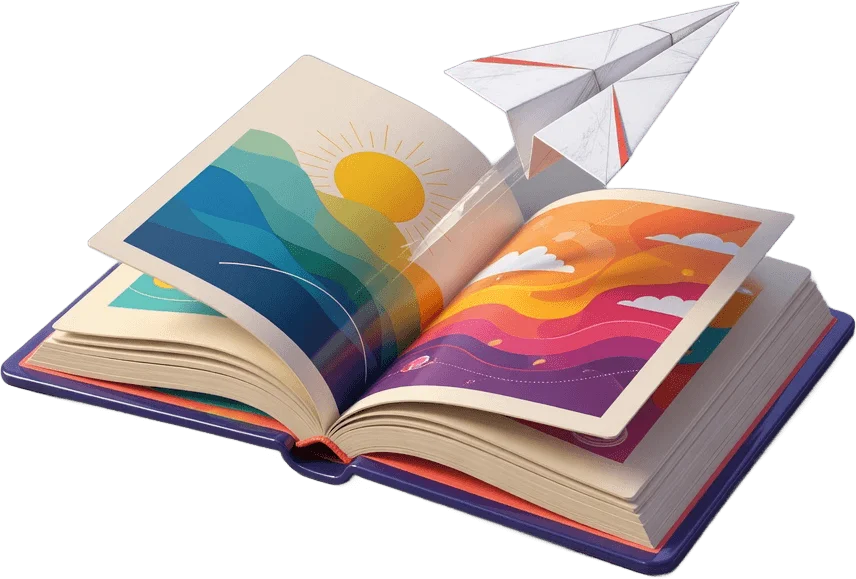 طائرة الكتاب المصور