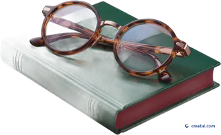 Glasses on a book
