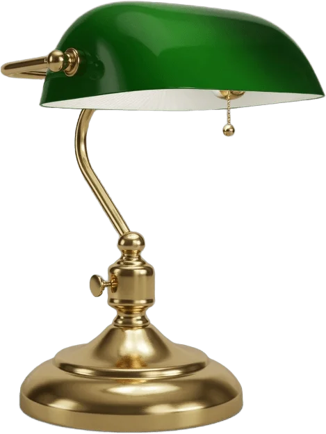 Green banker lamp