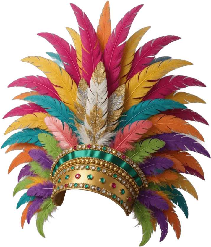 Coiffe à plumes samba