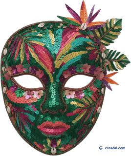 Masque tropical à paillettes