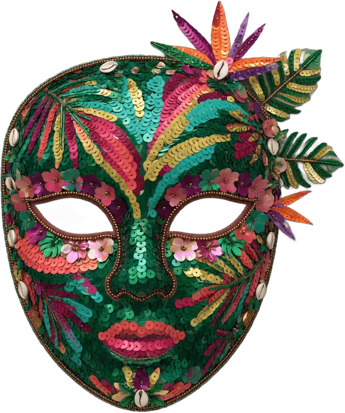 Tropical Sequin Mask