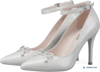 White Bridal Heels