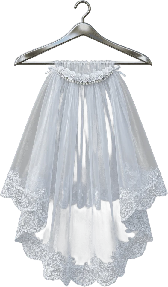 Voile de mariée suspendu