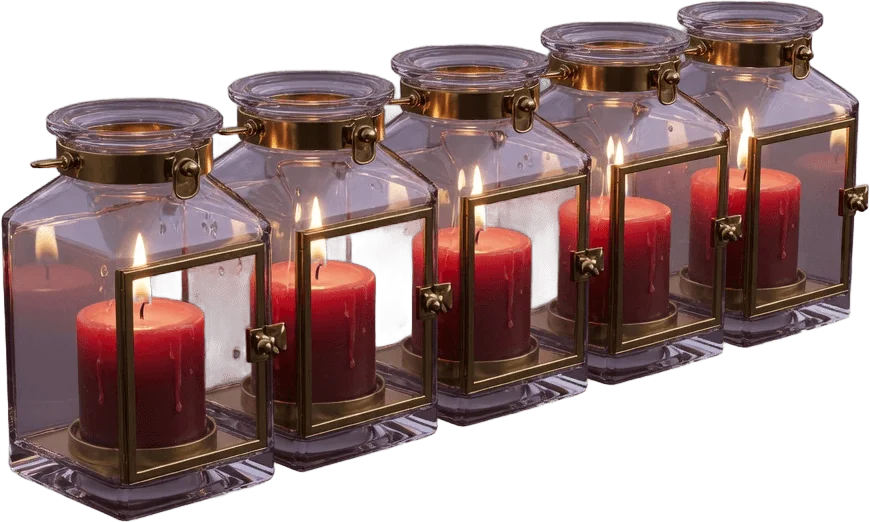 Bougies en lanternes