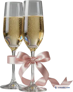 Ribbon Champagne Glasses