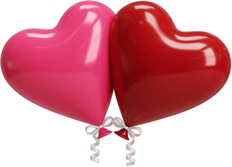 Two Heart Balloons
