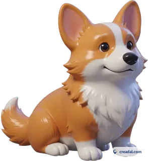 Sitting royal corgi