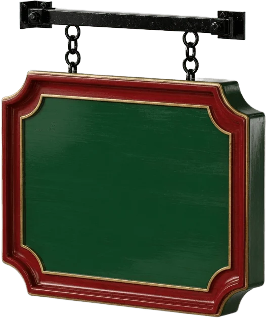 Plain Hanging Pub Sign