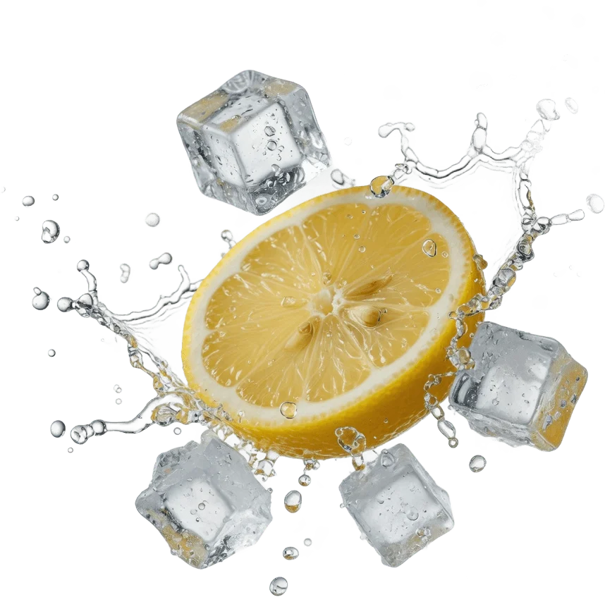 Lemon ice splash