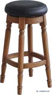 Tall wooden bar stool