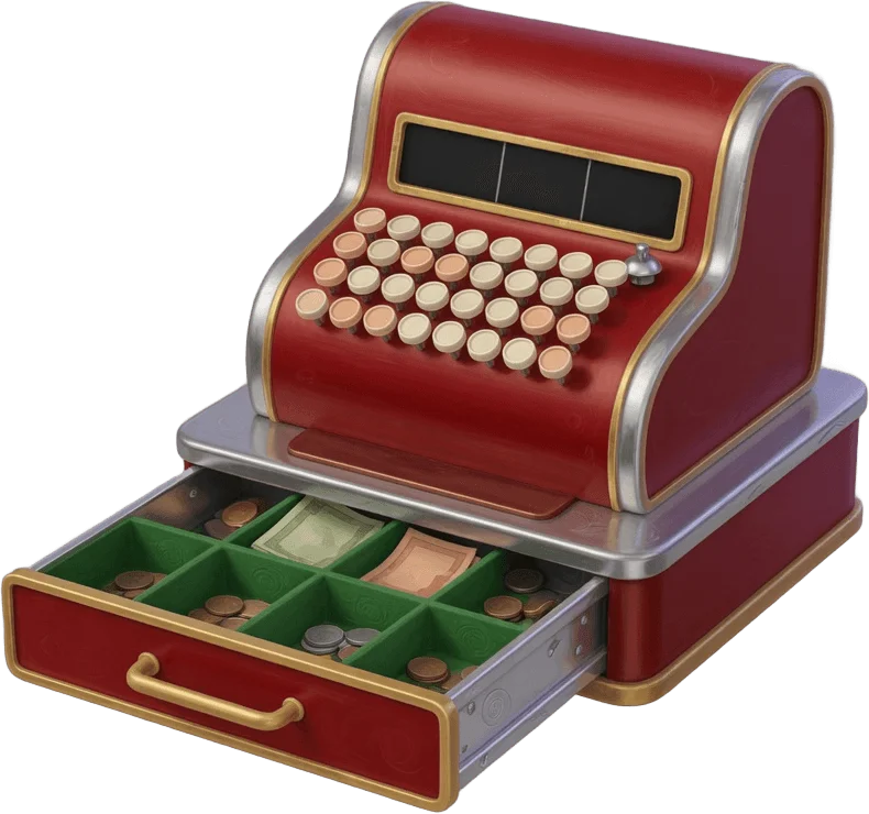Retro cash register