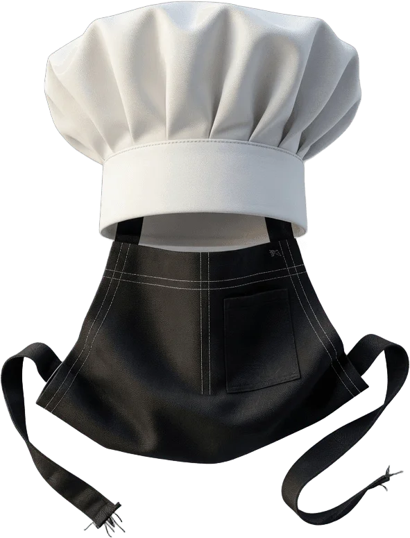 Chef hat and apron