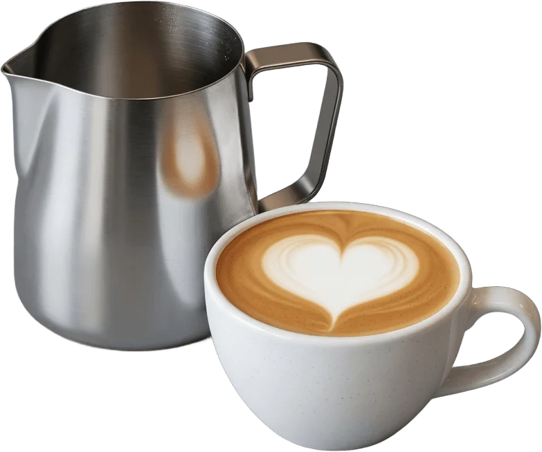 Pichet et latte art