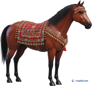 Destrier à caparaçon