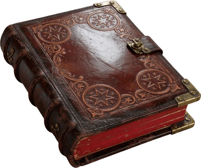 Old leather spellbook