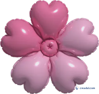 زهرة وردية منفوخة