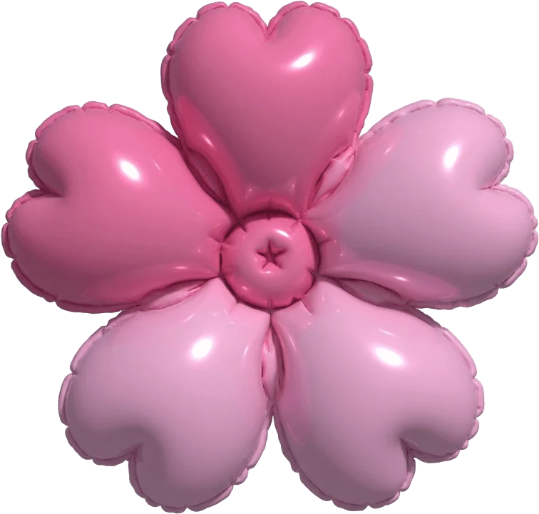 Inflated Pink Flower