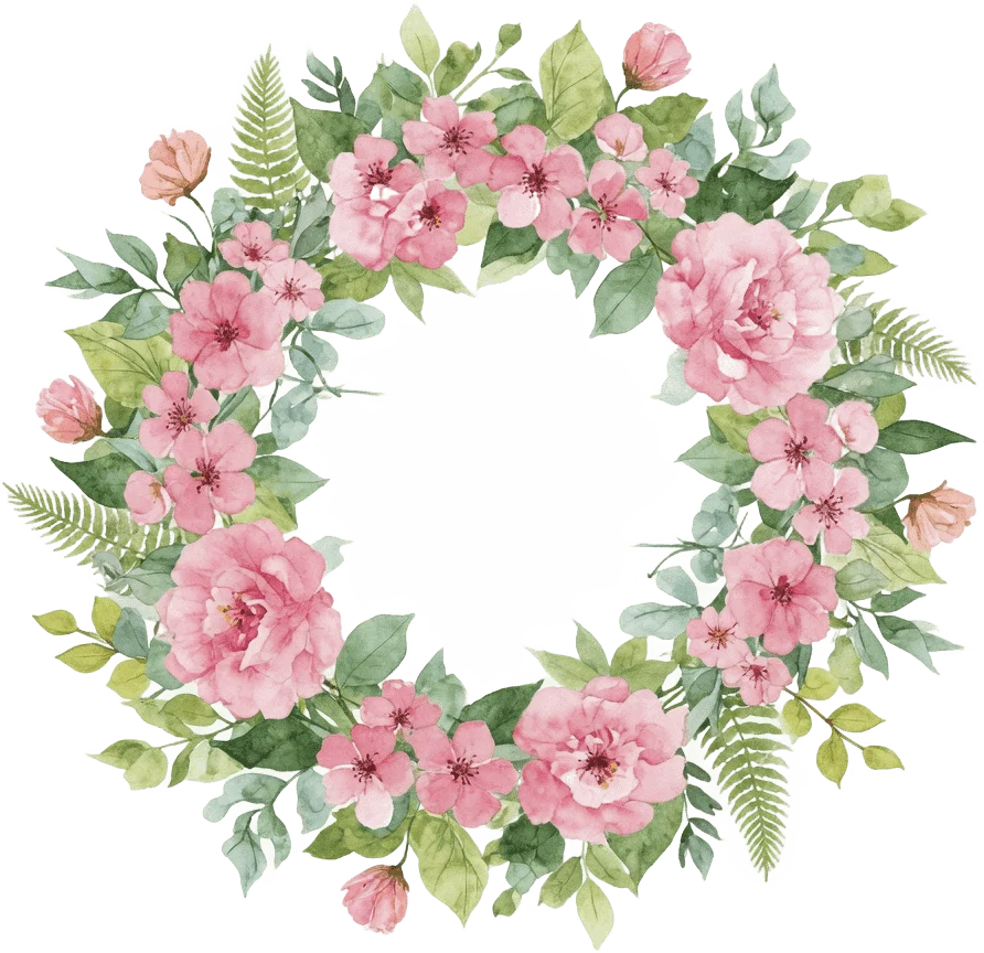 Couronne Florale Aquarelle