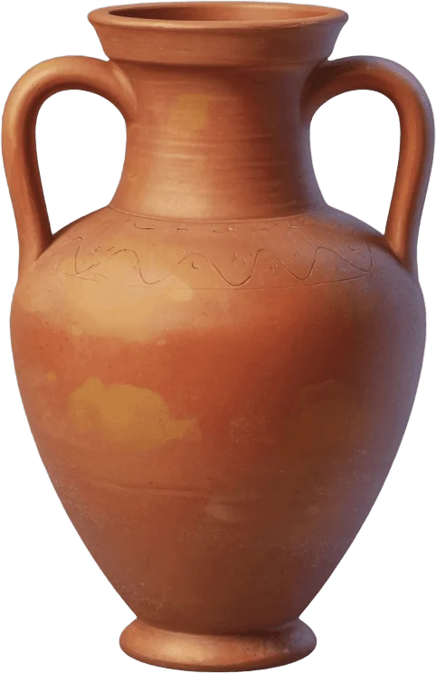古代の粘土アンフォラ