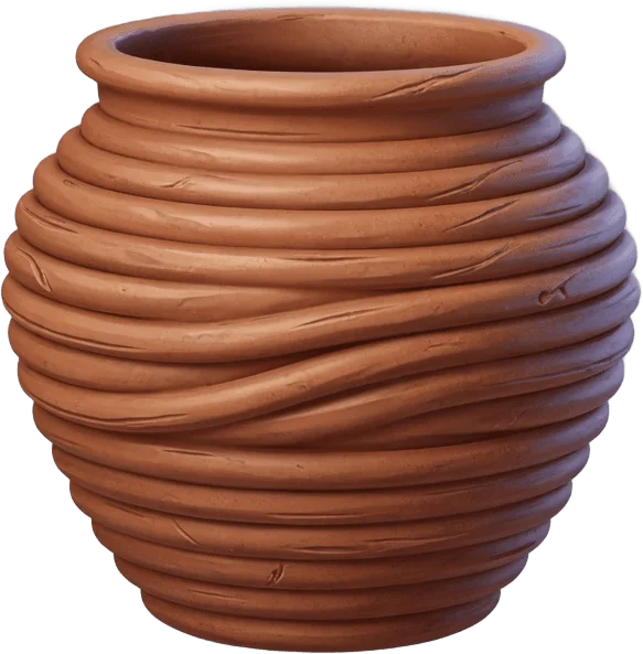 Coil Built Clay Pot
