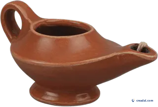 Small clay oil lamp