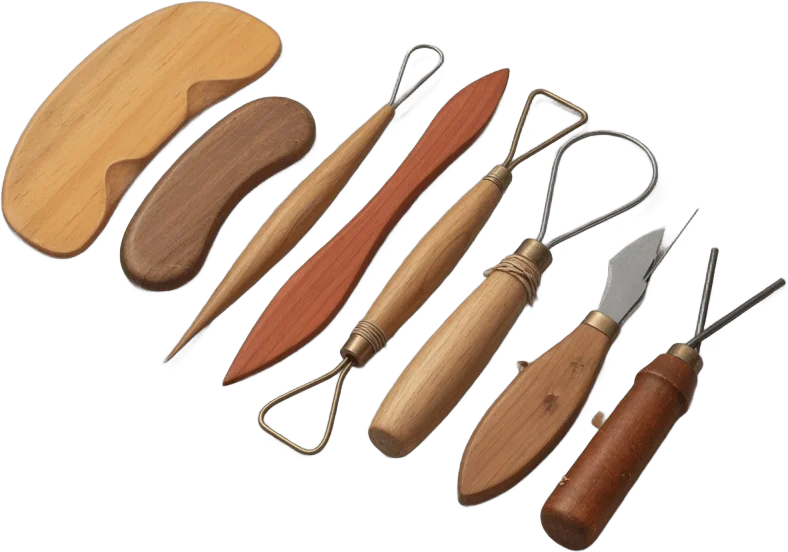 Wooden pottery tools