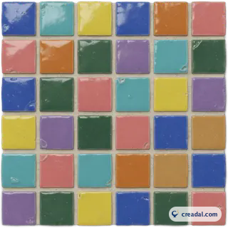 Colorful ceramic mosaic