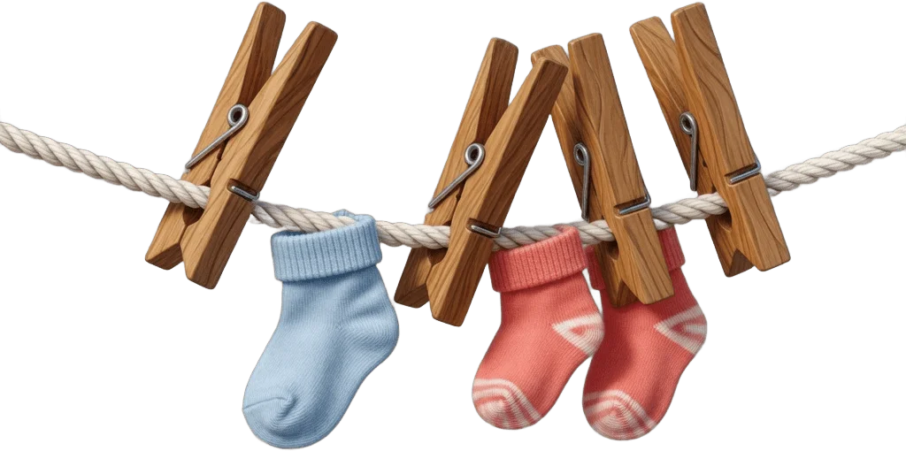 Pinces et chaussettes