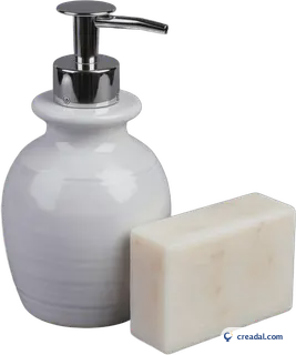 白色陶瓷按压皂液器