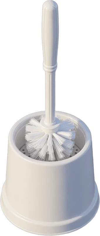 White Toilet Brush
