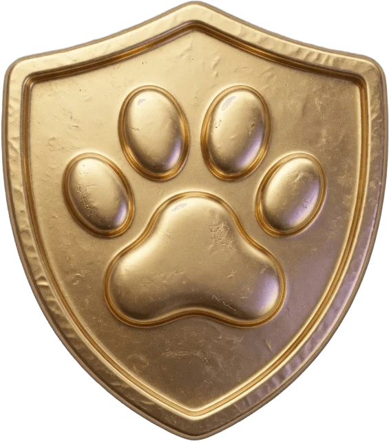 Gold paw badge