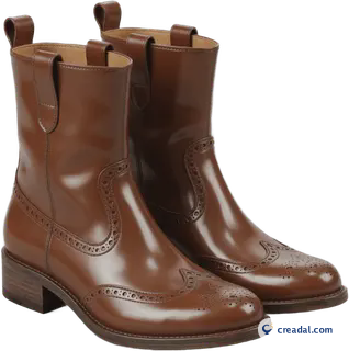 Bottes en cuir marron