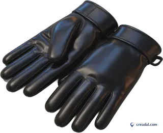 Gants en cuir noir