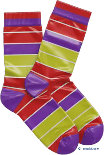 Paire de chaussettes rayées