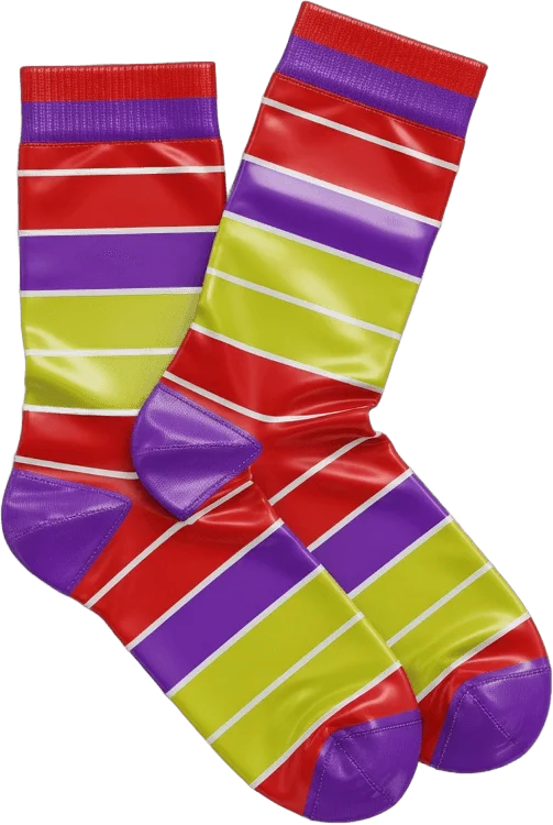 Paire de chaussettes rayées