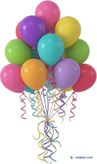 Colorful party balloons