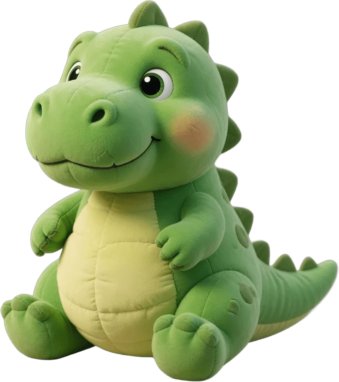 Green dinosaur plush