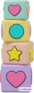 Pastel toy cubes