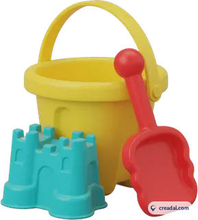 Yellow beach bucket