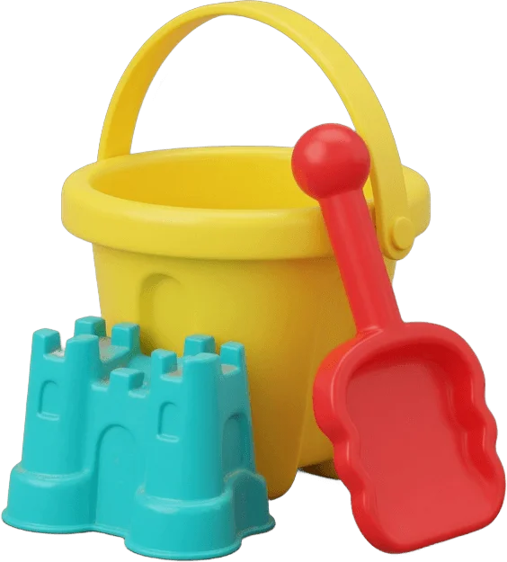 Yellow beach bucket