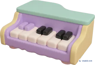 Pastel toy piano