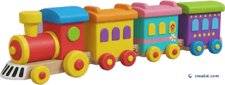 Colorful wooden train