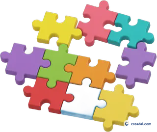 Colourful jigsaw pieces