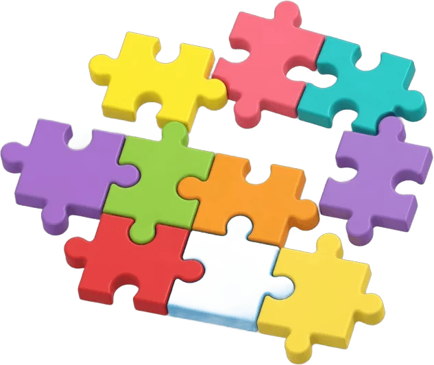 Bunte Puzzleteile