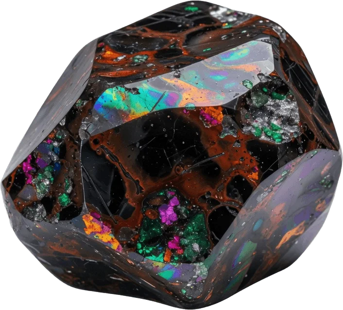 Roche de météorite lumineuse